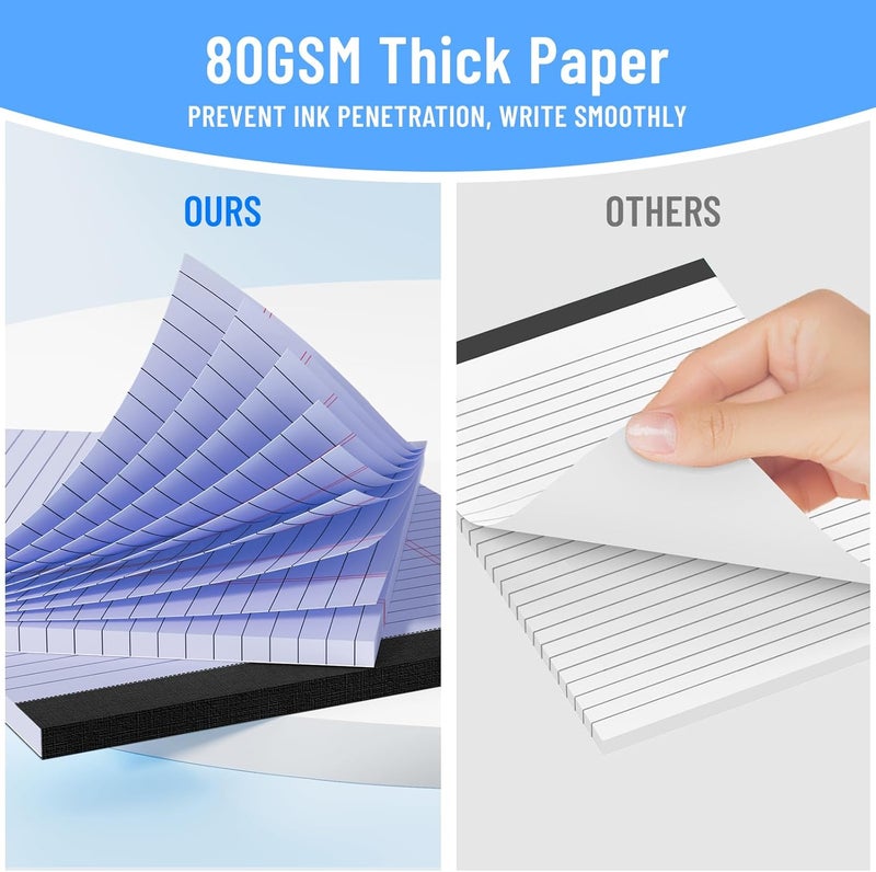 Ciphyfee 3pcsLegal Pads 8.5 x 11, Notepads 8.5 x 11 Inch, Purple Note Pads Clear Print Writing Pads of Paper, Memo Pads , Perforate Legal Notepads Paper , Wide Ruled Lined with Sturdy Back,30 Sheets/Pack - Image 3